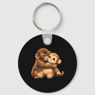 Chaveiro Amante de Macaco Fofo Macaco Bebê Bonito Soco Abra