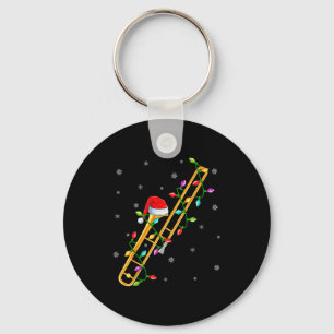 Chaveiro Amante de Música de Trombone Luzes de Natal Trombo