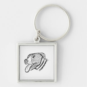 Chaveiro amante de os animais de poster de foto desenhado p