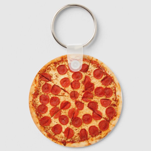 Chaveiro amante de pizza clássica (Frente)