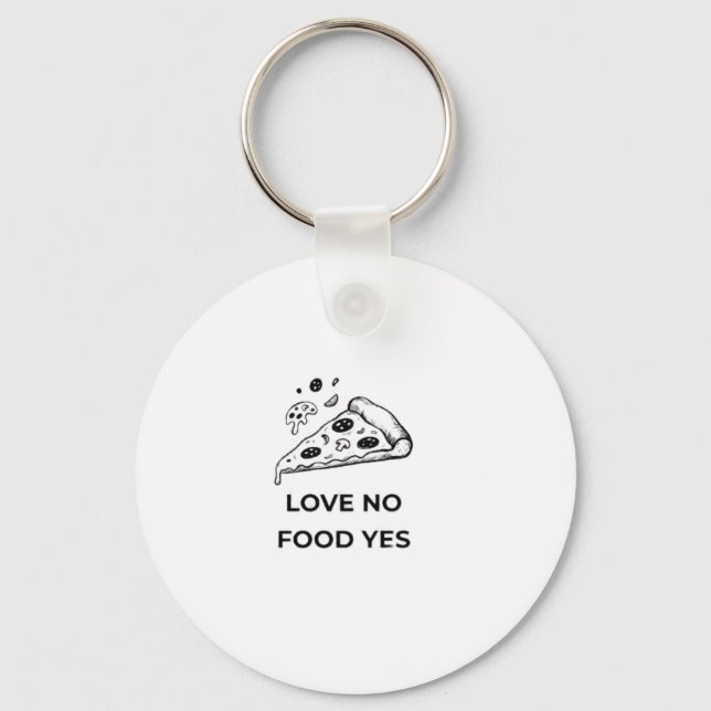 Chaveiro Amante de Pizza Engraçado (Frente)