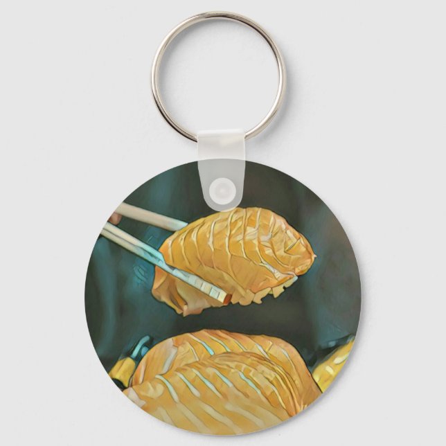 Chaveiro Amante de sushi da comida asiática (Frente)