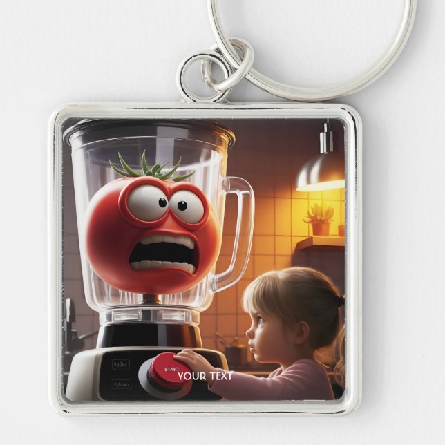 Chaveiro Amante de tomate de garota fantástica (Frente)