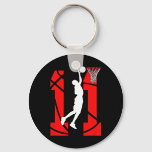Chaveiro Amantes de basquetebol de 11 de 11 anos