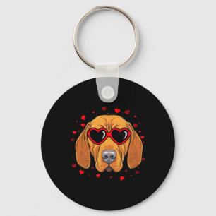 Chaveiro Amantes de Cachorro Bonito do Coração de Vizsla Na