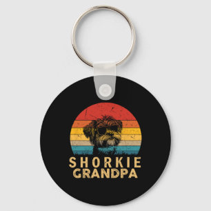 Chaveiro Amantes de cães avô Shorkie retrô Pai da garra Dia