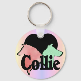 Chaveiro Amantes de Collie Rough and Smooth