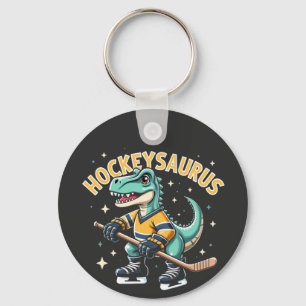 Chaveiro Amantes de Dinossauro de Hóquei em Gelo Hockeysaur