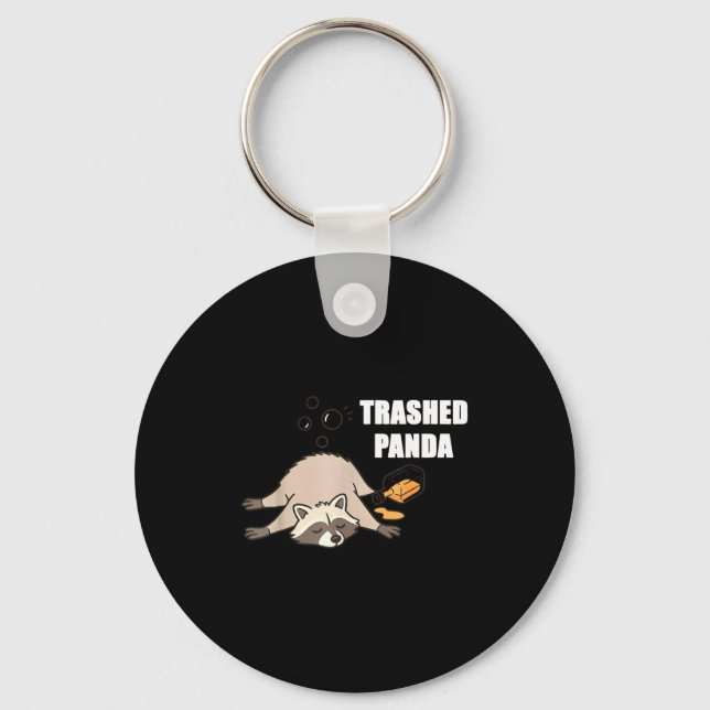 Chaveiro Amantes de Panda Bêbado Guaxinim Engraçado da Moda (Frente)
