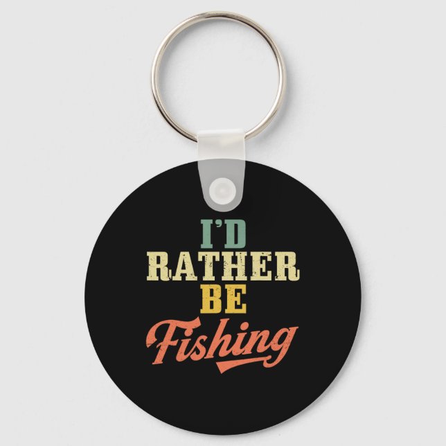 Chaveiro Amantes de Prefiro Estar Pescando Eu Preferiria Es (Frente)