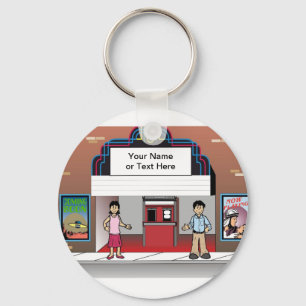 Chaveiro Amantes do Cartoon de Teatro por PrintedPerfection