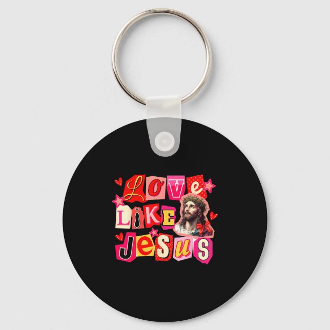 Chaveiro Amar Como Jesus Deus Religioso Cristão Dia dos Nam (Frente)