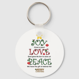 Chaveiro Amar e Paz no Natal cristão