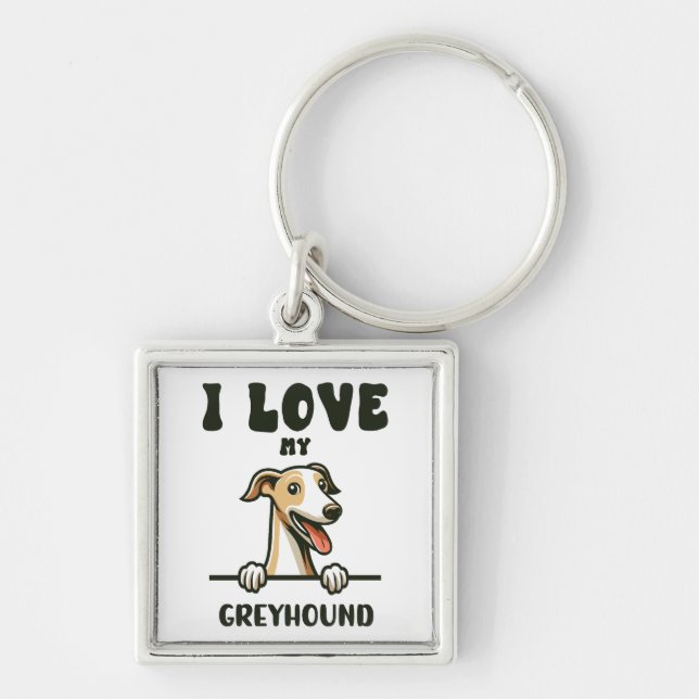 Chaveiro Amar Meu Greyhound (Frente)