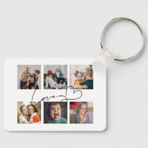 Chaveiro Amar na Colagem Personalizada de Fotos de Script d