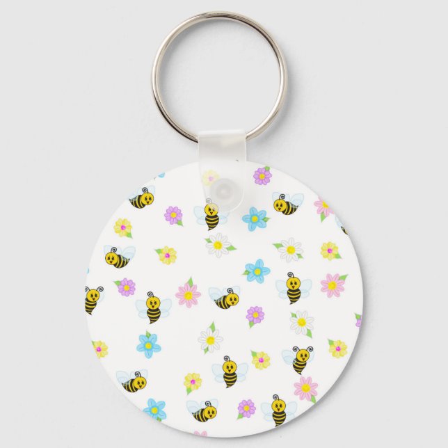 Chaveiro Amarelo Abelha Bumblebee Preto Colorido (Frente)
