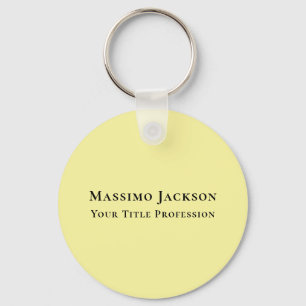 Chaveiro Amarelo Claro Simples Elegante Profissional Modern