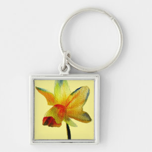 Chaveiro Amarelo Daffodil watercolor Primavera