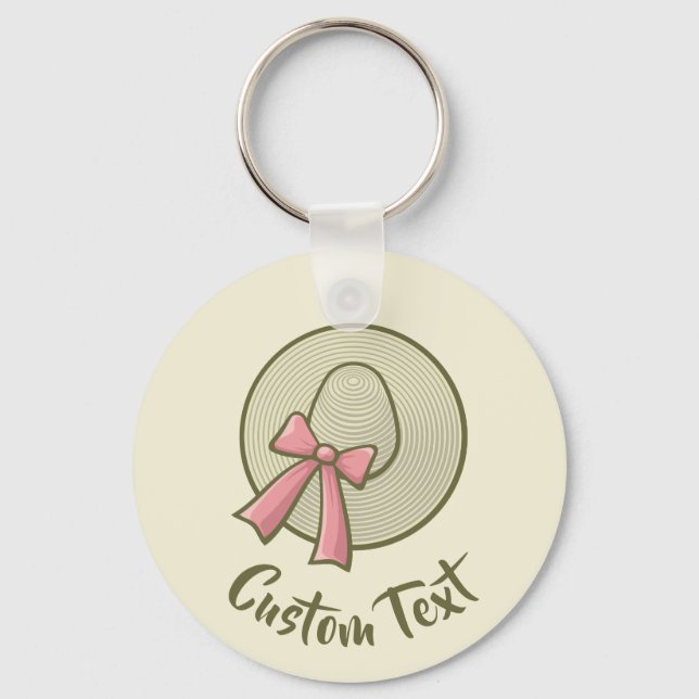 Chaveiro Amarelo De Chapéu Brimado Amplo (Frente)