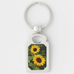 Chaveiro amarelo do design do girassol