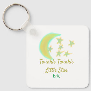 Chaveiro Amarelo verde brilho Brilho Brilhante Estrela adic