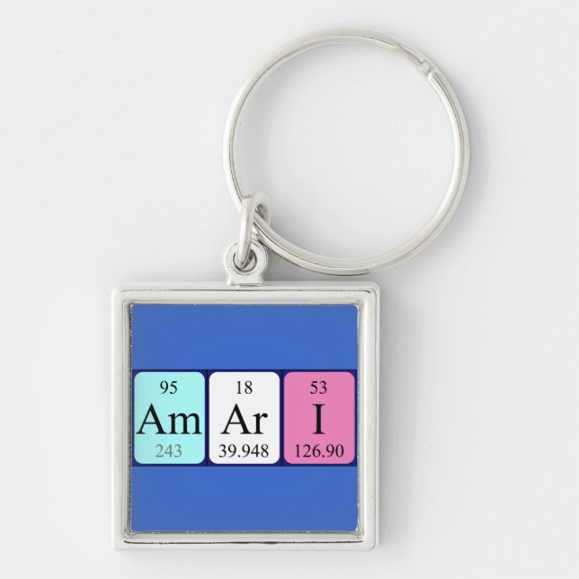 Chaveiro Amari periódico keyring de nome de mesa (Frente)