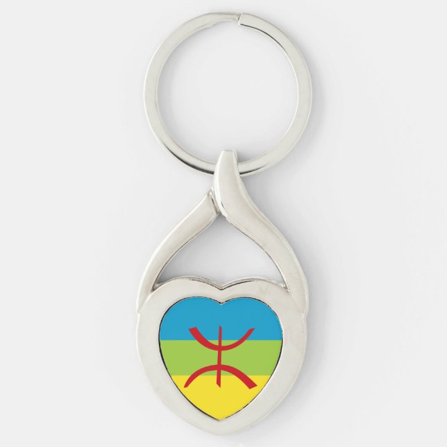 Chaveiro Amazigh Flag Gift Berber Flag Kabyles (Frente)