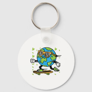 Chaveiro Ambiente ambiental do Dia da Terra de Skateboard