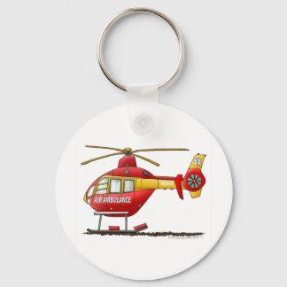 Chaveiro Ambulância do helicóptero médico de resgate EMS EM