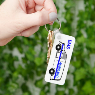 Chaveiro Ambulância EMS com Citação Bíblica