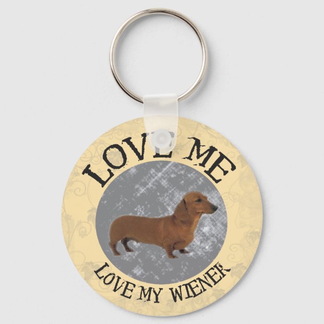 Chaveiro Ame-me, ame o meu Wiener (Frente)