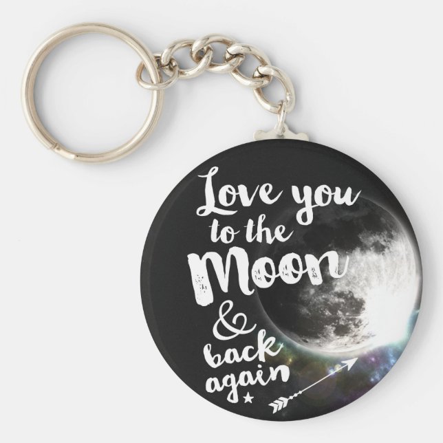 Chaveiro Ame-o à Lua e volte novamente ・ Design de Espaço (Frente)