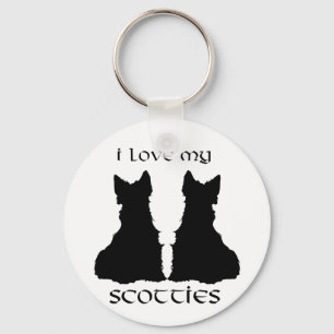 Chaveiro Ame Os Meus Scotties Silhouette