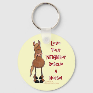 Chaveiro Ame seu resgate de cavalos NEIGHbor