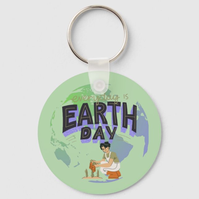 Chaveiro "Ame Sua Mãe: Dia da Terra Todo Dia" (Frente)