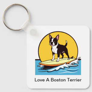Chaveiro Ame um cão Terrier de Boston