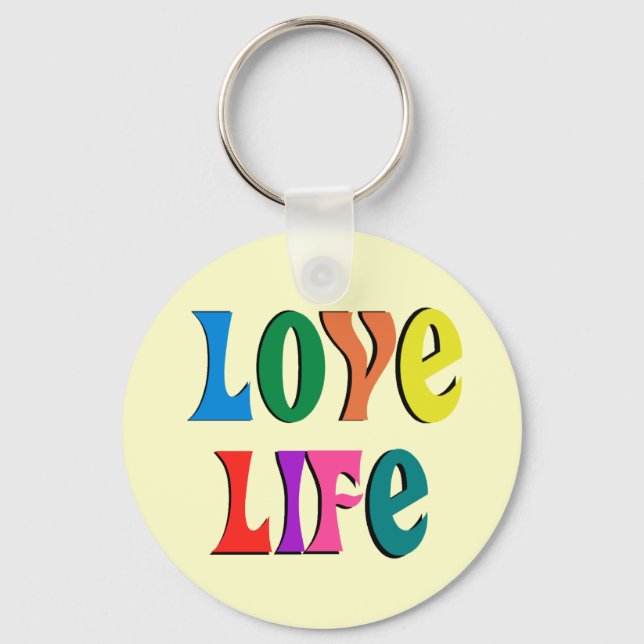 Chaveiro AMEM A VIDA! mensagem cristã personalizável (Frente)