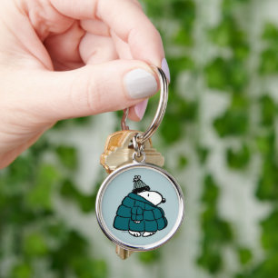 Chaveiro Amendoins Jaqueta Puffer de inverno de Snoopy