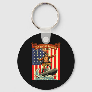 Chaveiro América 250º engraçado george washington montando