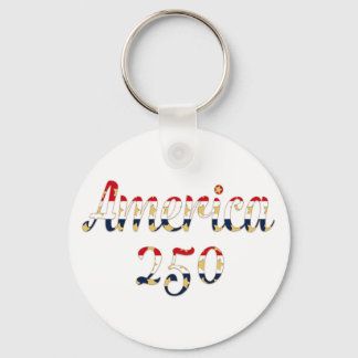 Chaveiro América 250 vermelho branco azul dourado