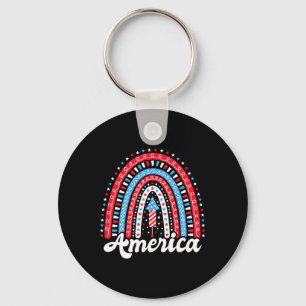 Chaveiro América Patriótica Boho Rainbow 4 De Julho Indepen