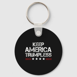 Chaveiro América Trumpless - Engraçado Anti Trump Mens &