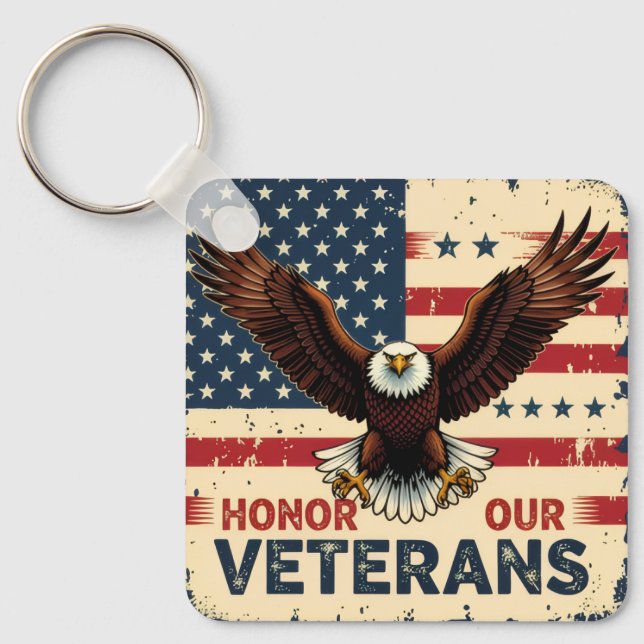 Chaveiro American Eagle Honor Our Veterans (Frente)