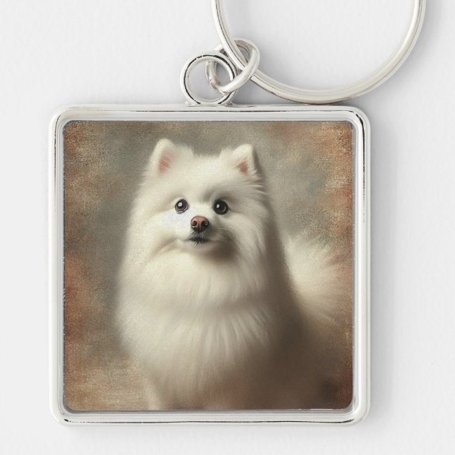 Chaveiro American Eskimo Dog (Frente)