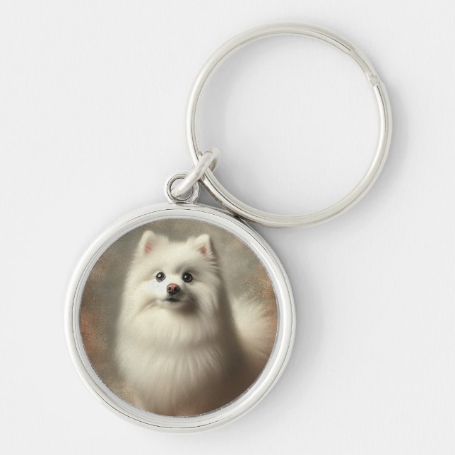 Chaveiro American Eskimo Dog (Frente)