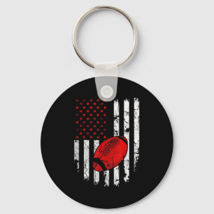 Chaveiro American Flag Football USA Patriotic Sport Lover C