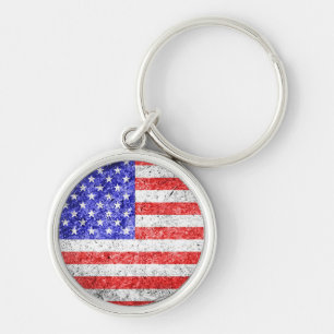 Chaveiro American Flag Grunge