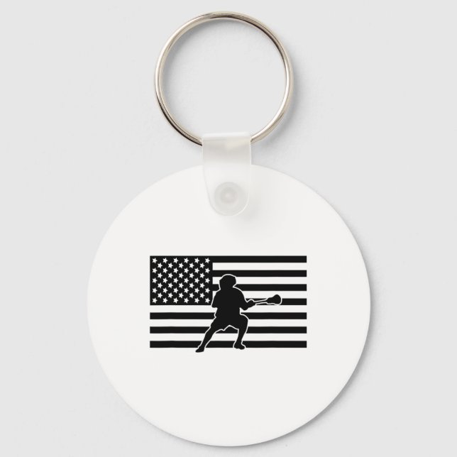 Chaveiro American Flag Lacrosse Roupa - Lacrosse (Frente)