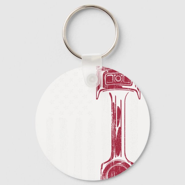 Chaveiro American Flag Piston Muscle Car (Frente)