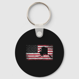 Chaveiro American Flag Retro Alaska 4 De Julho Vintage Gif